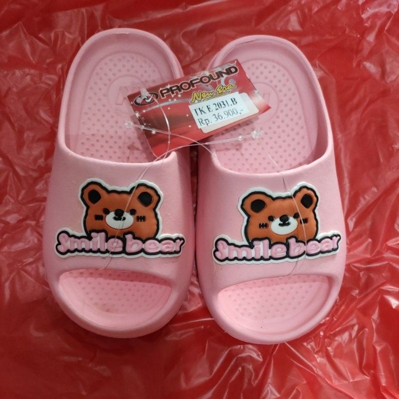 Sandal slop anak Newera merah no.30 / Sandal Slop rumah murah