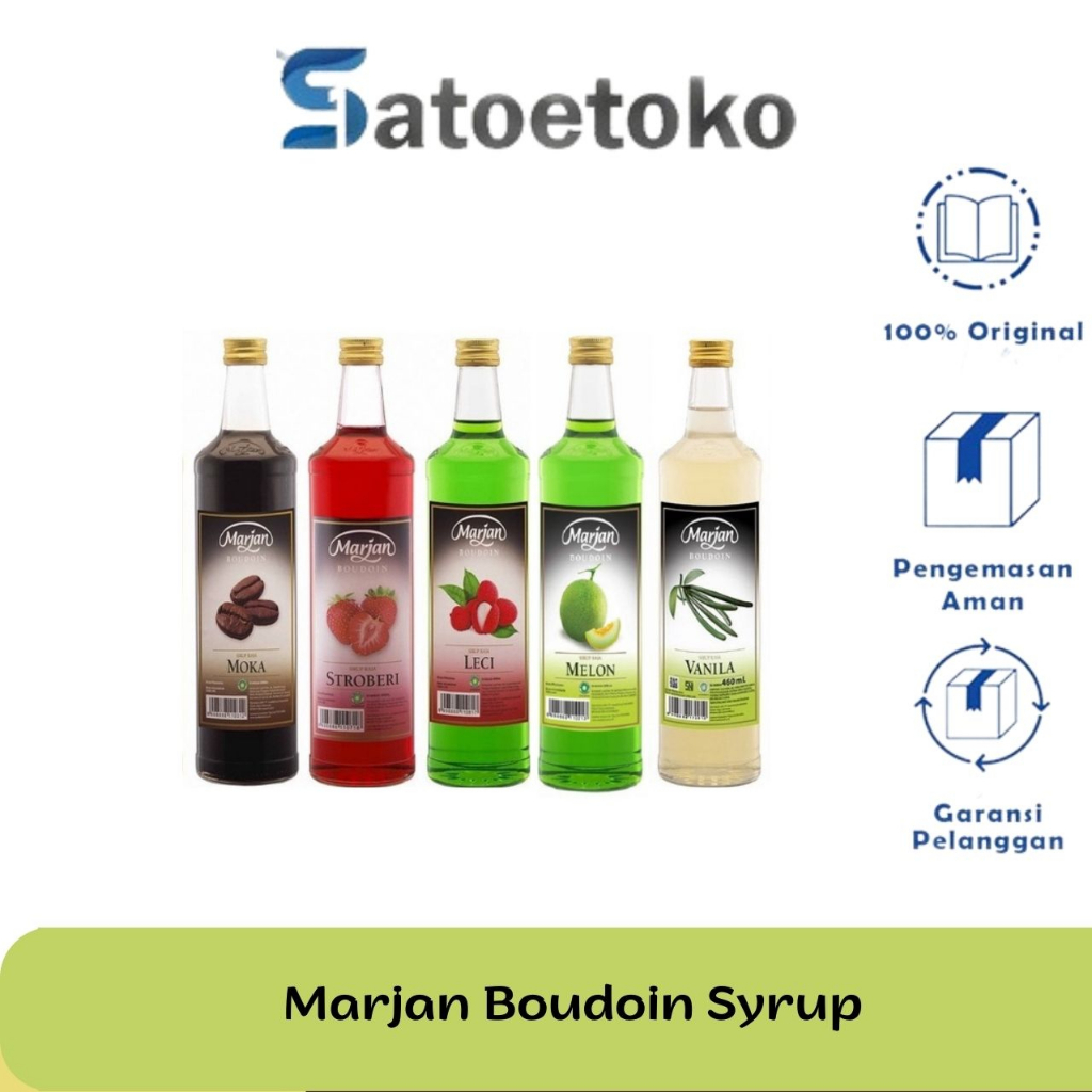 

MARJAN BOUDOIN SYRUP SIRUP 460 ML (MOKA, LECI, VANILA, STROBERI, MELON)