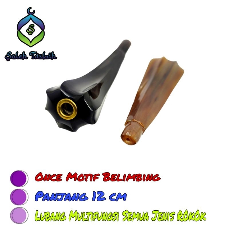 ONCE  PIPA ROKOK TANDUK MOTIF BELIMBING_ORIGINAL