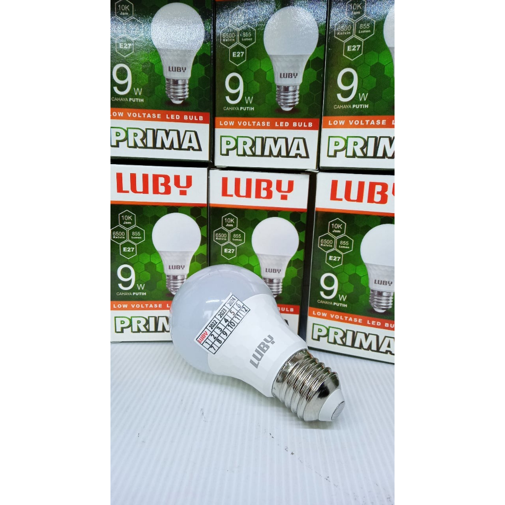 Lampu Luby Prima 9W / 9 Watt (1 DUS / Karton isi 100pcs)