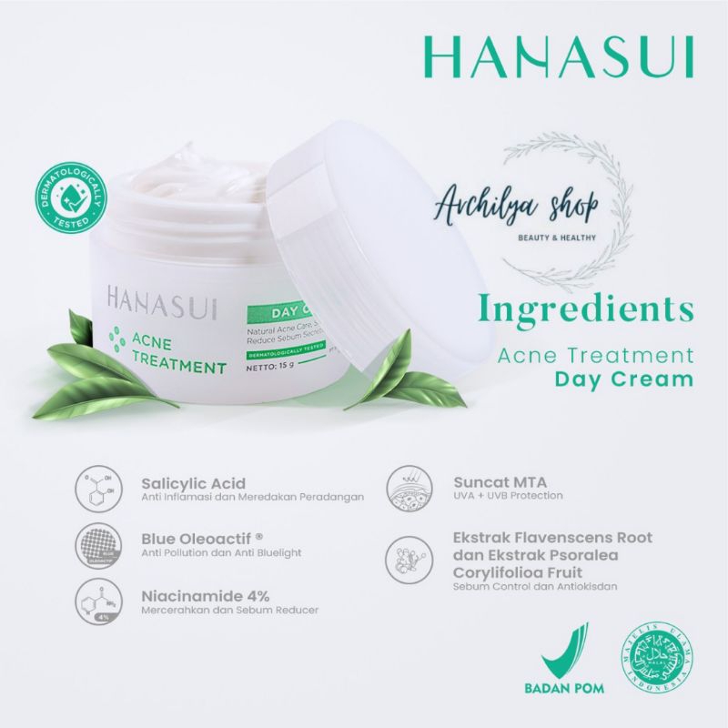 HANASUI Acne Treatment Day Cream 15gr