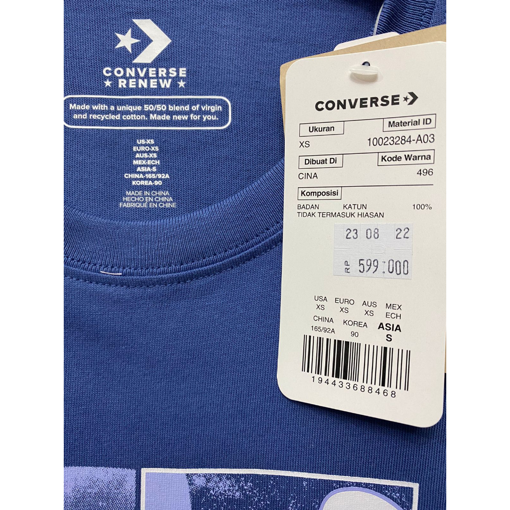 Converse Renew Tshirt 10023284 - A03 Kaos Pria Original