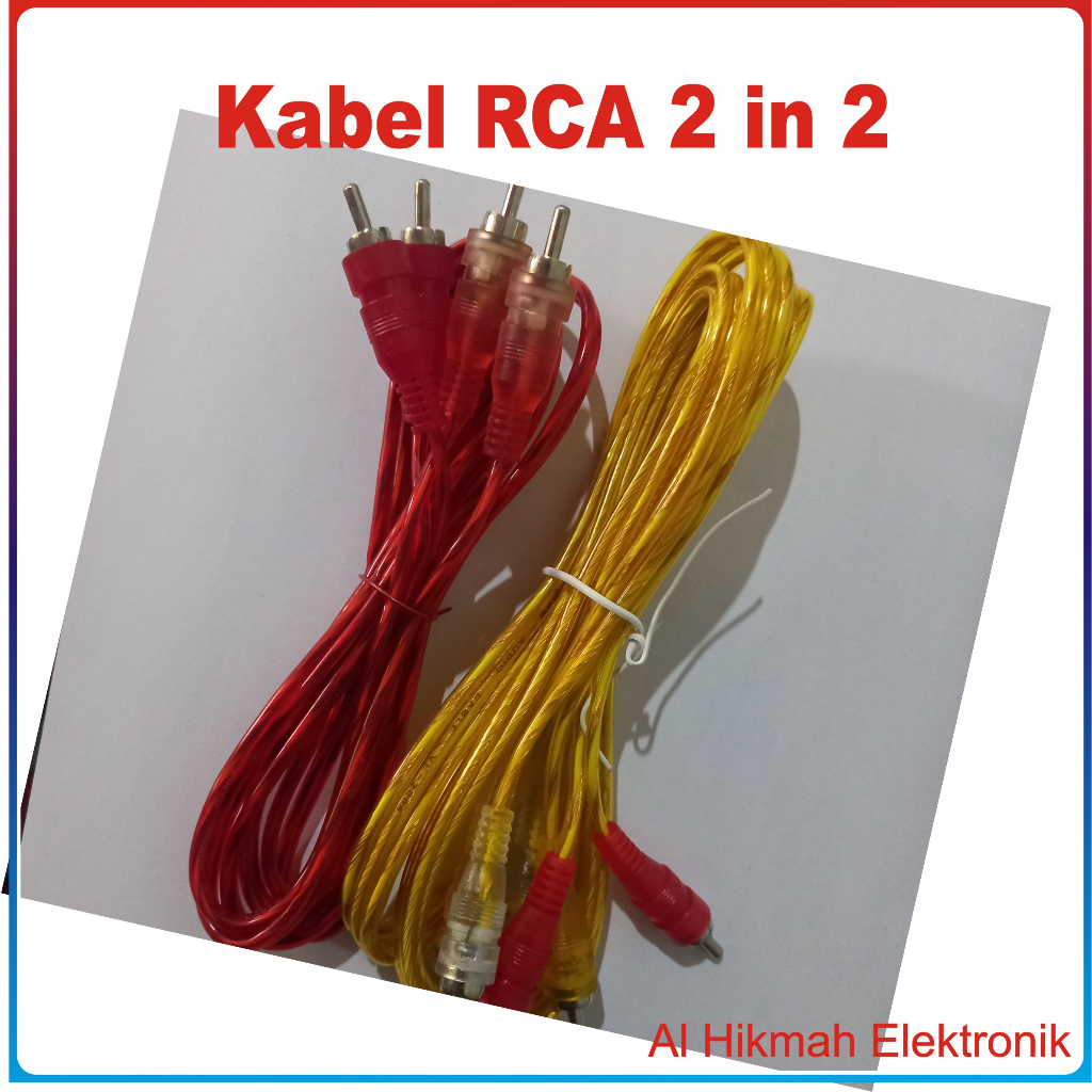 Kabel RCA 2 in 2 2R Transparan Warna