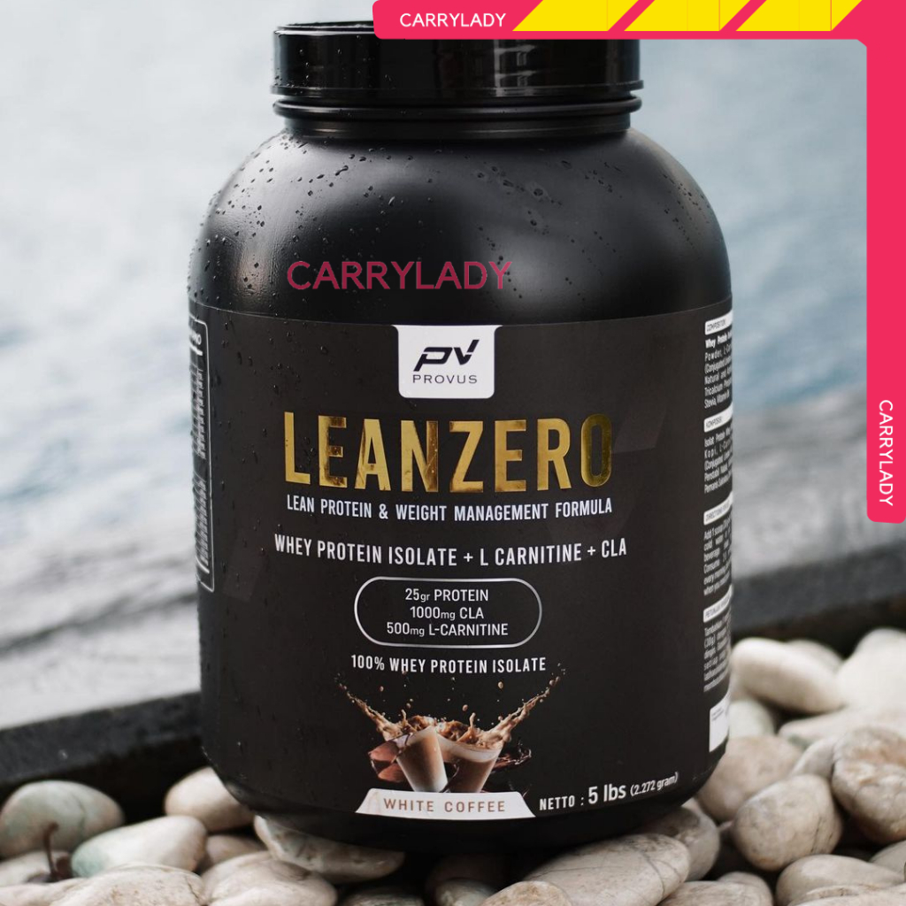 Provus Lean Zero Whey Protein Isolate Dan Fat Burner 5 Lbs Whey Protein 100% Isolate + Fatburner 75 Serving