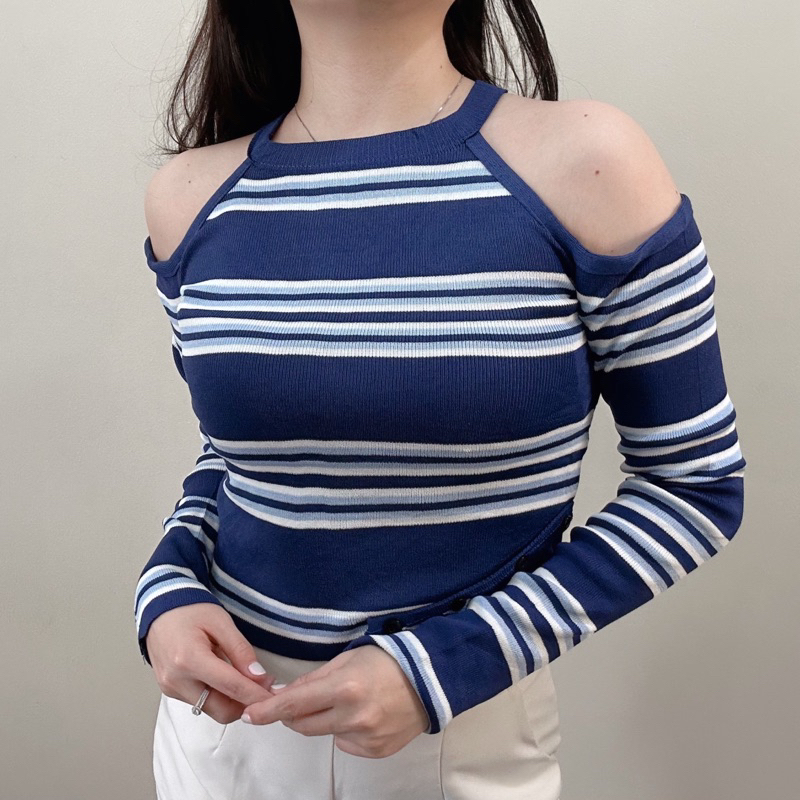 [LUXE.DLABEL] - F18 TOP [ Atasan Rajut Wanita Atasan Rajut Import wanita Atasan lengan panjang rajut Kaos wanita Vest wanita Atasan Wanita Atasan Halter tank Korea wanita Korean top Croptop Croptee Atasan perempuan Top premium quality]