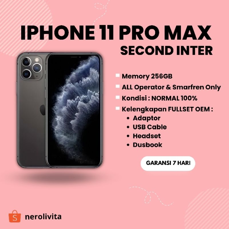 IPHONE 11 PRO MAX 256GB SECOND INTER