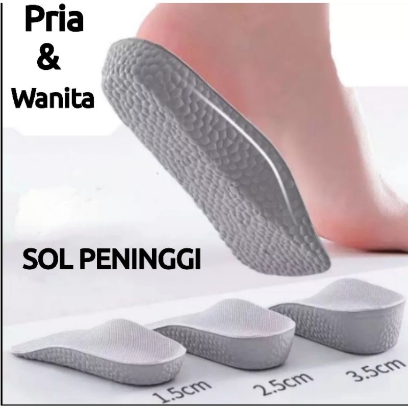 BK23 Sol Peninggi Badan Pria & Wanita Insole Peninggi Alas Sepatu