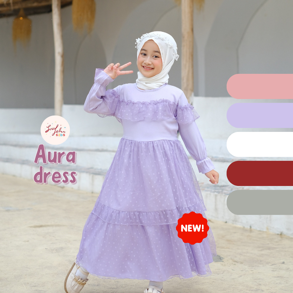 Soulleha Gamis Raya Anak Aura Premium 1-11 Tahun