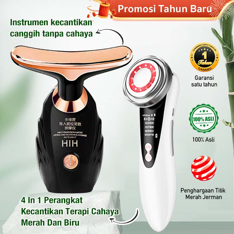 Alat Pijat Pengencang Kulit Wajah Impor Multi Dimensi HIH Produk Pijit Mengencangkan Wajah dan Leher Electric Face and Neck Massager