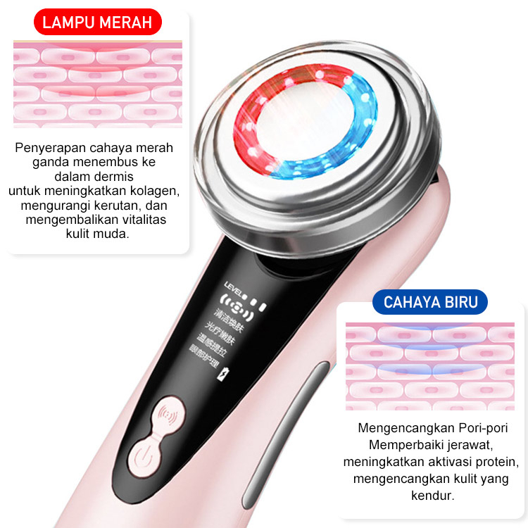 Alat Pijat Pengencang Kulit Wajah Impor Multi Dimensi HIH Produk Pijit Mengencangkan Wajah dan Leher Electric Face and Neck Massager