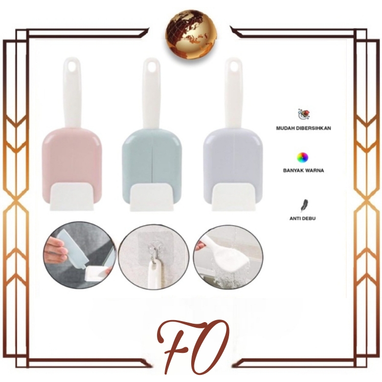 (FO) Sendok Centong Nasi + AUTOMATIC Cover Pelindung Shamoji Rice Spoon Paddle Warna Biru