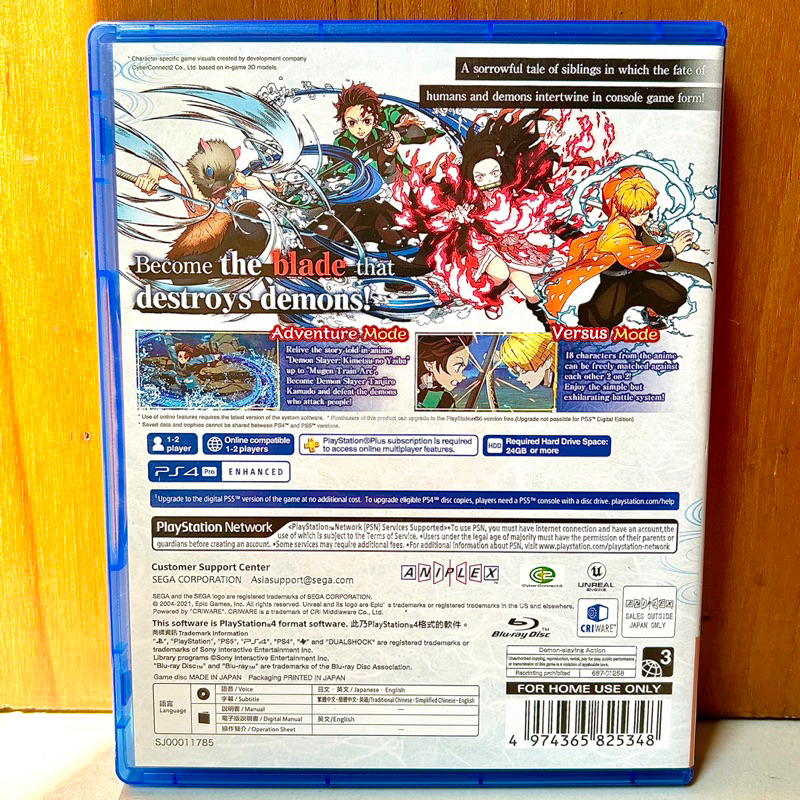 Demon Slayer PS4 PS5 Kaset DemonSlayer Kimetsu no Yaiba The Hinokami Chronicles Playstation PS 4 5  CD BD Game Anime Games Original asli ori demonslayers slayers petualangan kartun mainan gim anak reg 3 region asia req seru naruto boruto tanjiro zenitsu