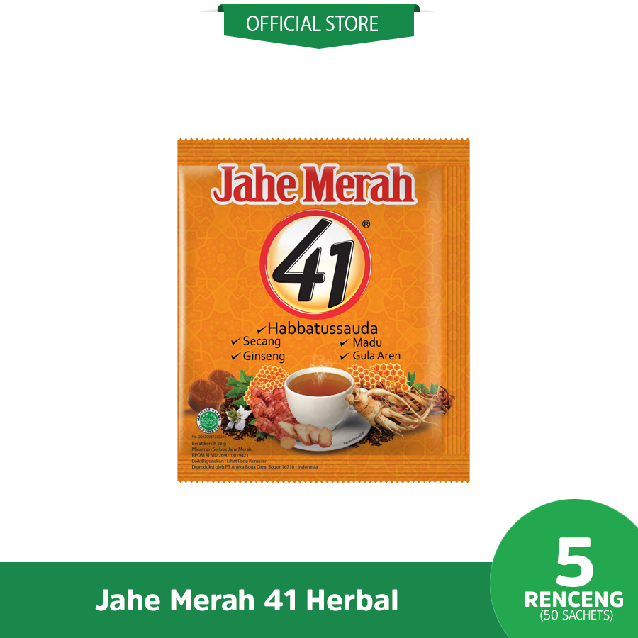 

Paket Jahe Merah 41 herbal (5 rcg)