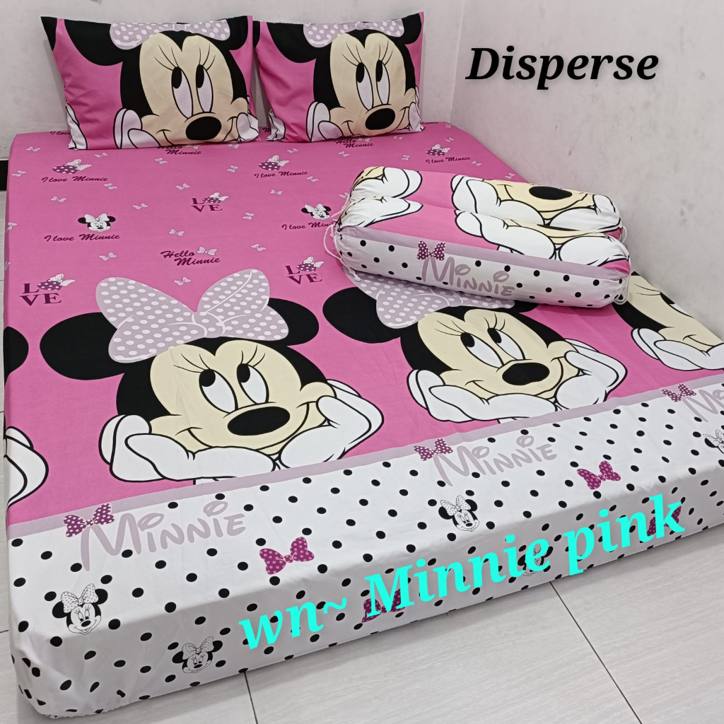 Waty grosir sprei MOTIF MINNIE sprei anak sarban sargul serasi cek motif