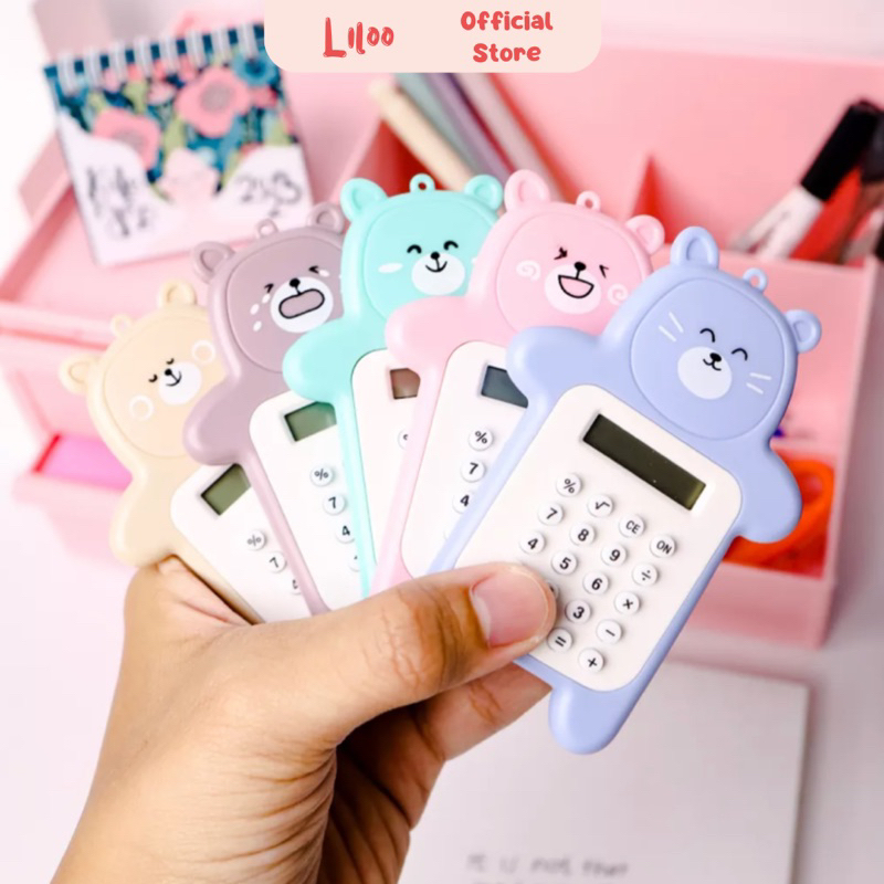 

Kalkulator Flashee Beruang Mini Aesthetic Kalkulator Sekolah Lucu Motif Bear 8 Digit Calculator Portable Mini