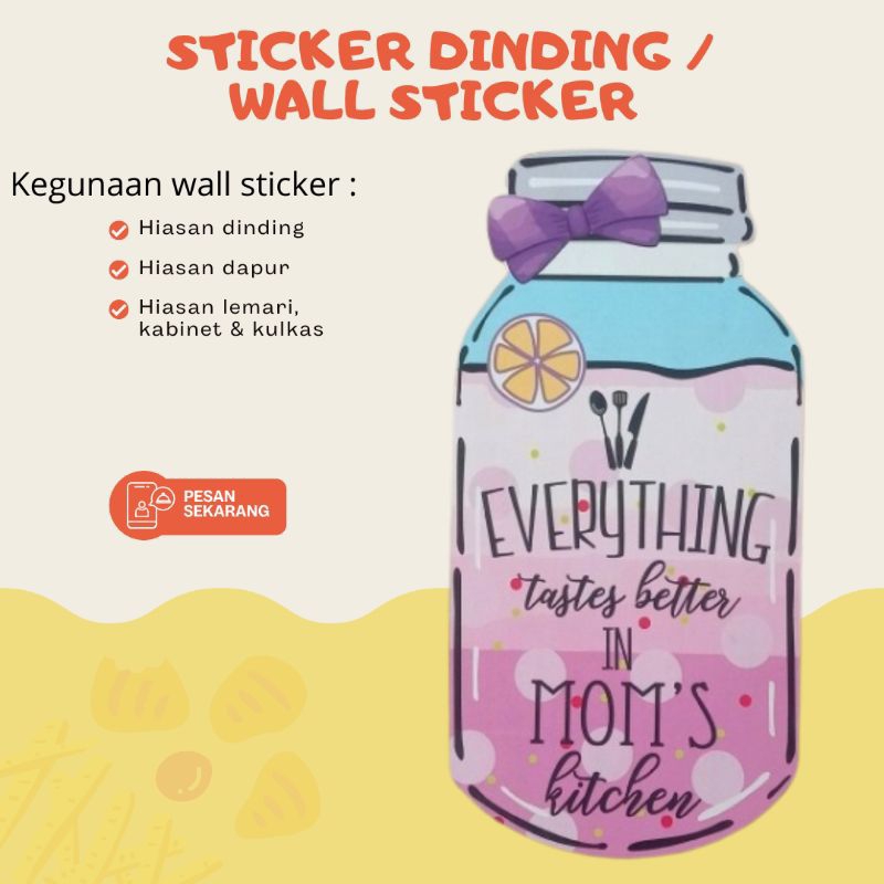 wall sticker / stiker dinding / hiasan dinding / wall decor / hiasan lemari