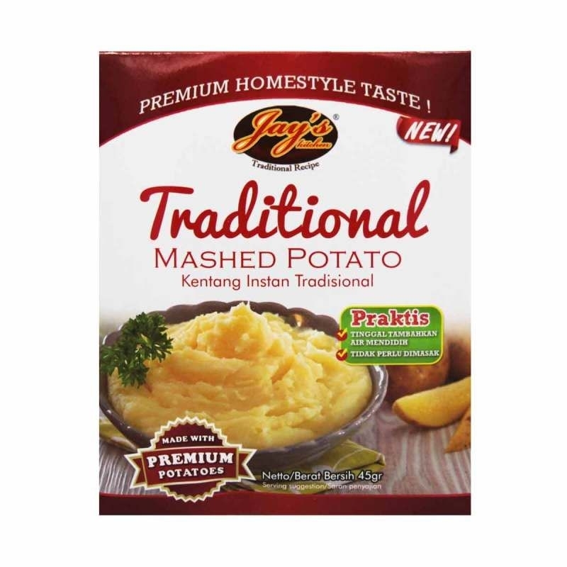 

Jay's Mashed Potato Traditiona / Kentang Bubuk Instan l Berat Bersih 45gr