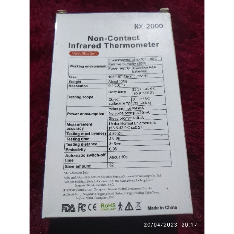 Thermometer infrared Thermo gun