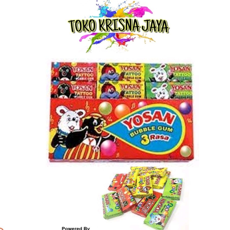 

YOSAN BUBBLE GUM PERMEN KARET JADUL 1 PACK ISI 60 PCS NETTO 138 GR