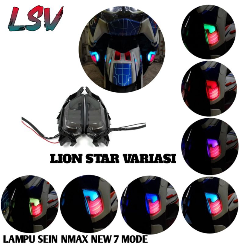 Lampu Sen Sein Depan Nmax New LED CKS Model Sein Running CKS 2020 2021 2022 RGB 7 Mode Motor Nmax NE