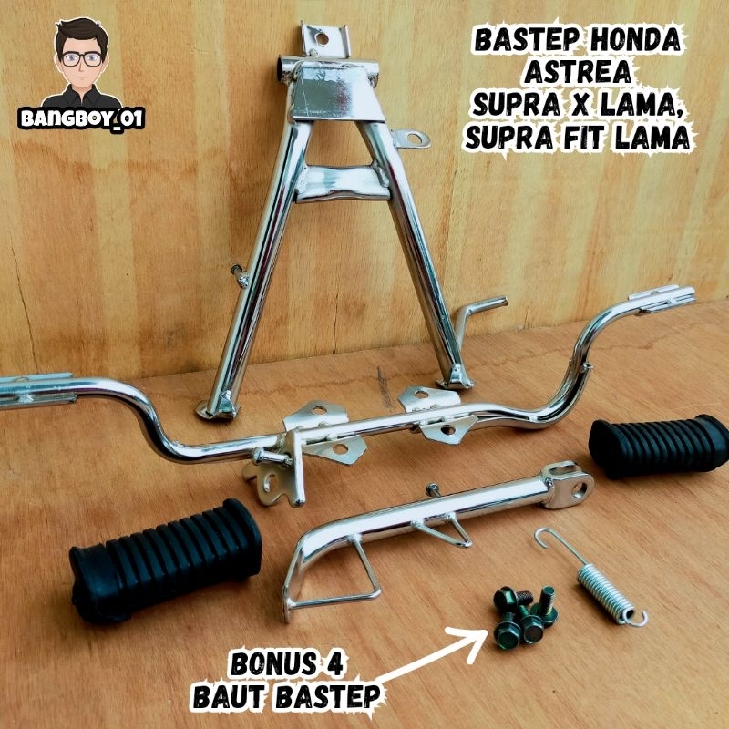 Besi Bastep Barstep Step Pijakan Kaki Depan Motor Honda Astrea Supra X Fit 100cc Lama Old Variasi Ch