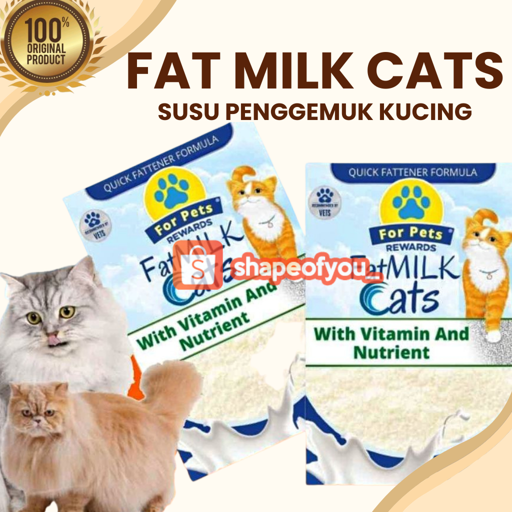 Fat Milk Cat Susu Penggemuk Kucing 20gr Susu Fatmilk Kitten Anak Kucing Baru lahir