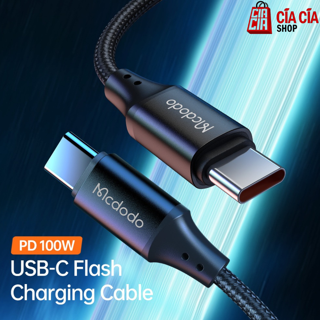 MCDODO CA-287 Kabel Type C To Type C 5A PD 100W Fast Charging USB C To USB C