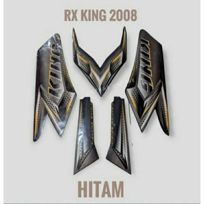 STIKER STRIPING ORIGINAL YAMAHA RX KING 2008 HITAM MERAH BIRU  STANDAR ORIGINAL