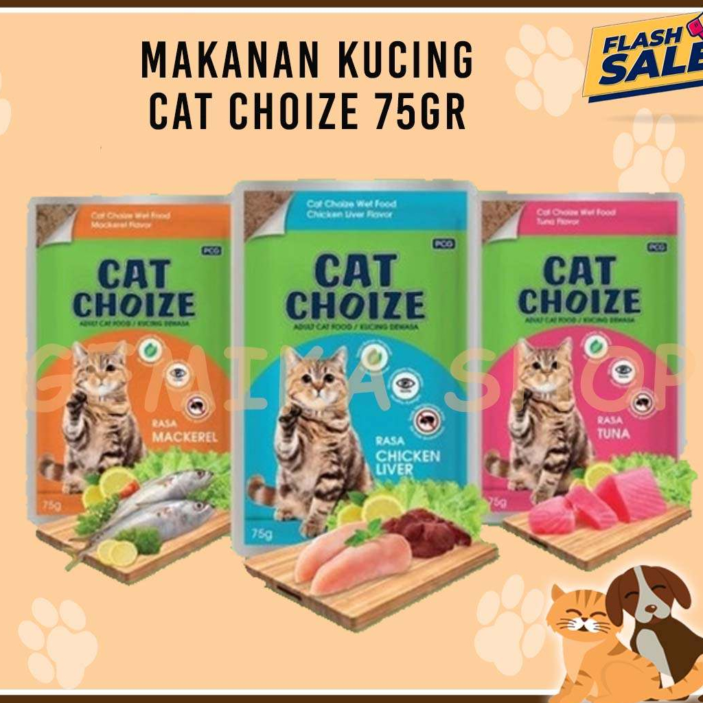 MAKANAN KUCING BASAH CAT CHOIZE POUCH 75GR