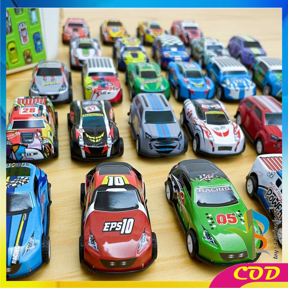 RB-M314 Mainan Mobil Balap Mini Pull Back 30PCS Set Container Box Car Toys / Maenan Mobil Mobilan Balap Colorfull Racing Mini Sport Car