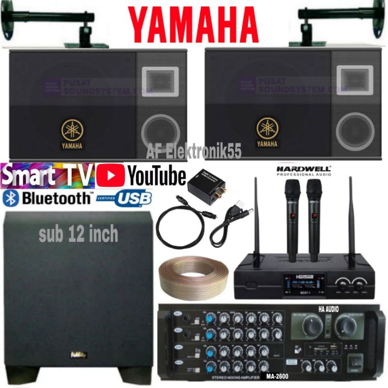 Paket Sound System Karaoke Yamaha Subwofer 12 Inch Original
