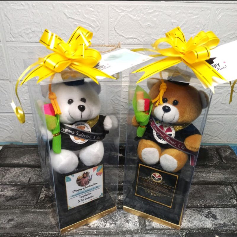 PIALA BONEKA WISUDA MIKA/TROPHY MIKA BONEKA / HADIAH WISUDA / FREE