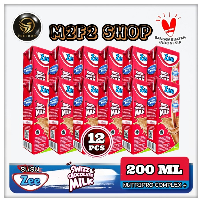 

Zee Susu Kotak UHT Swizz Chocolate Milk | Cokelat - 200 ml (Kemasan 12 Pcs)
