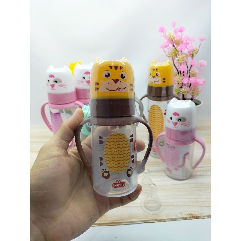 Botol Paket Dengan Sedotan Dengan Karakter Animal Lucu 250 Ml/125 Ml 2414/1214