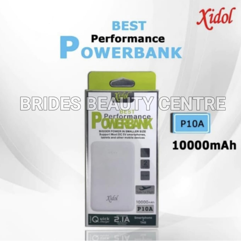 POWERBANK IDOL XIDOL POWER BANK 10000mAh P10A FAST CHARGING 2.1A MURAH BAGUS AWET
