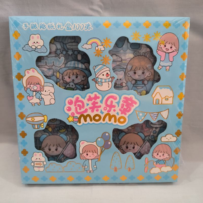 sticker momo / sticker masu / sticker viral / stiker tea time