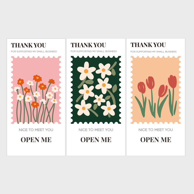 

Flower Stamp Style Seal Sticker Stiker Online Shop Packaging Segel Packing Dus Box