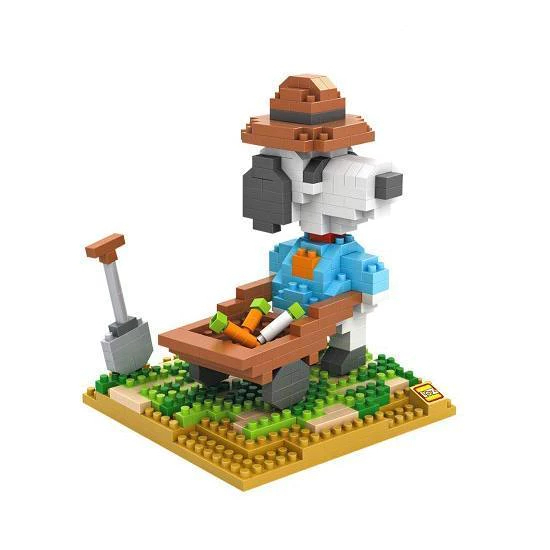 LOZ 9526 Snoopy Gardener (Lego Diamond Blocks)