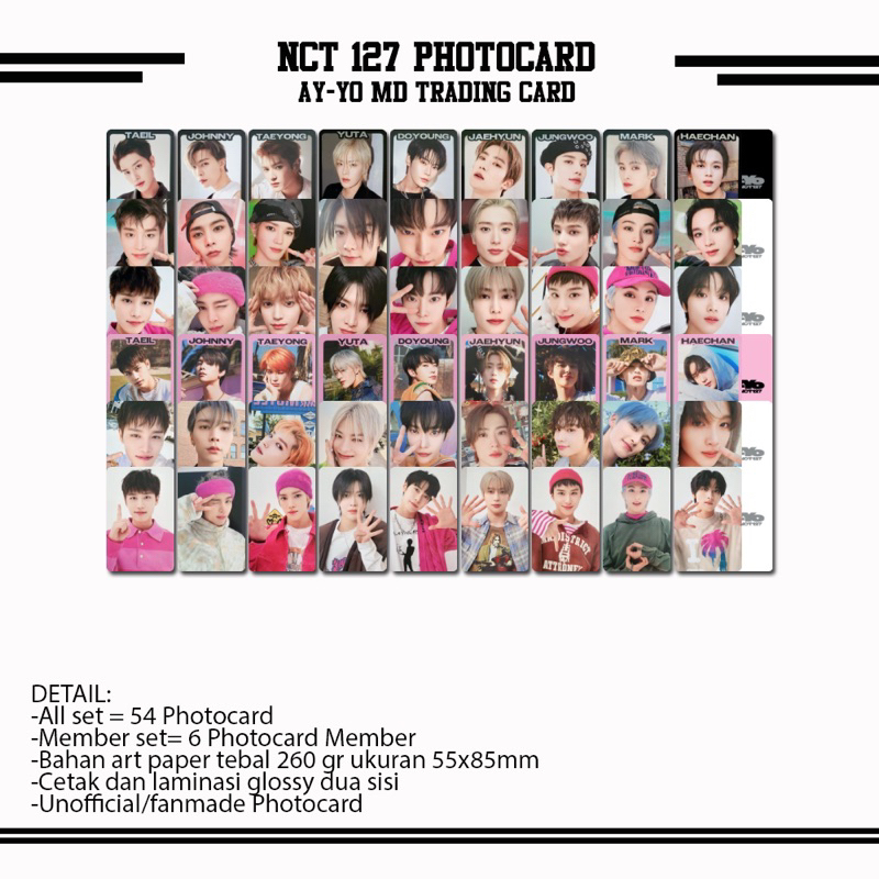 NCT 127 AYYO MD TRADING CARD PHOTOCARD