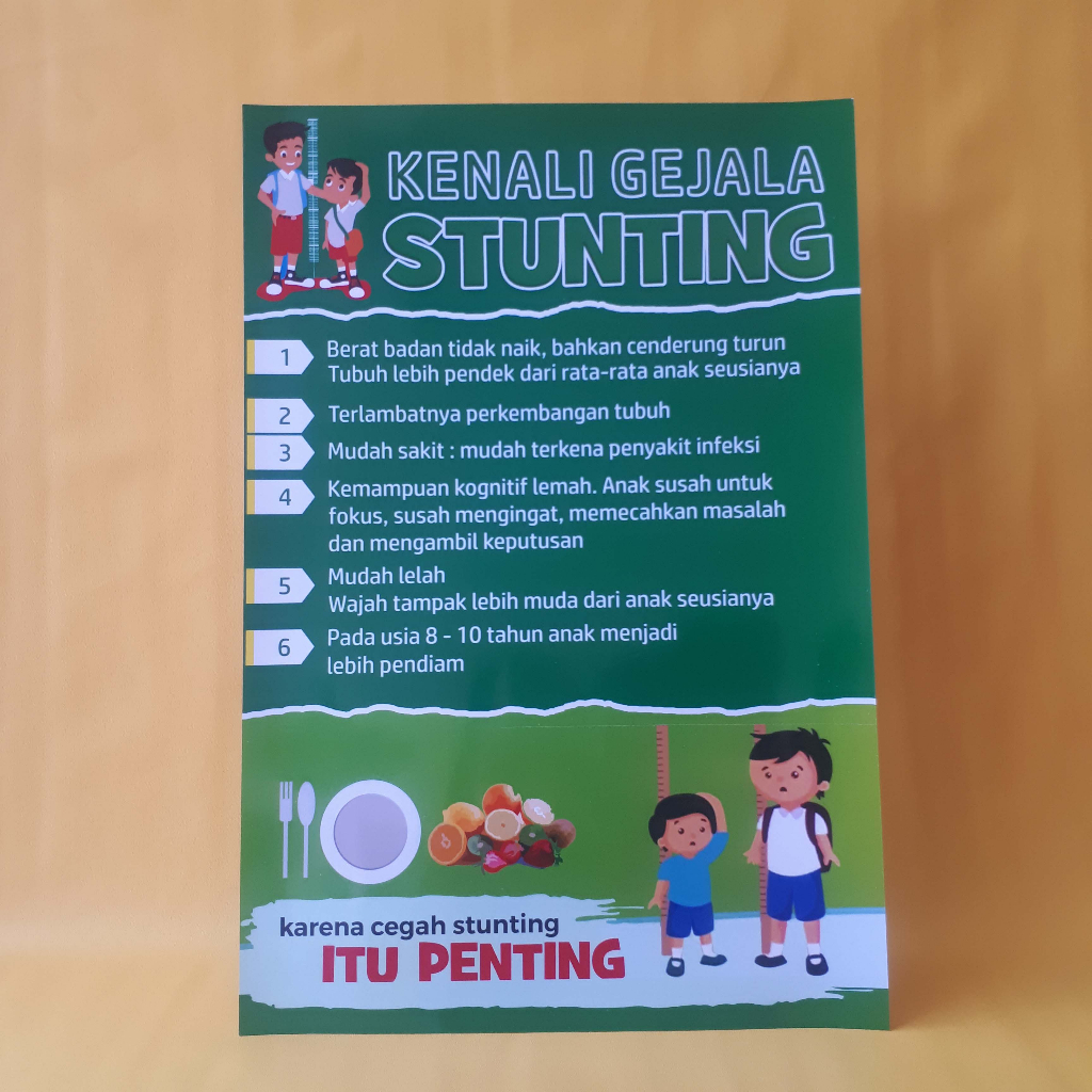 Poster Stunting | Poster Kenali Gejala Stunting | Poster Anak Stunting | Poster Kesehatan
