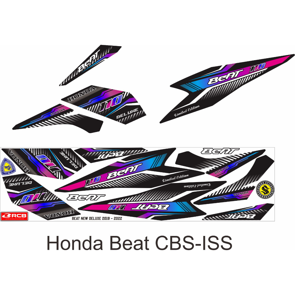 STIKER MOTOR HONDA BEAT NEW CBS - ISS 2019 - 2023 VARIASI STIKER BEAT ALL NEW ISS CBS MOTIF
