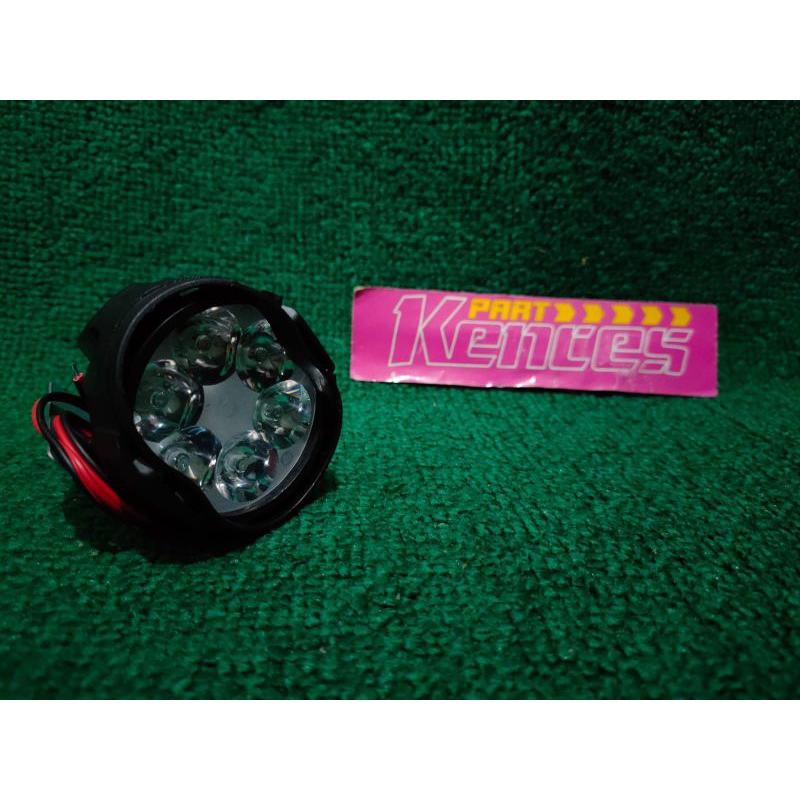LAMPU LED 6 MATA BULAT LAMPU TEMBAK SOROT LED MOTOR MOBIL AC DC
