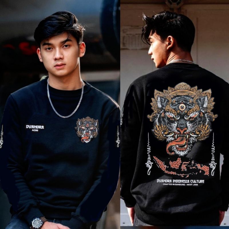 Kaos Lengan panjang longsleeve / Kaos pria lengan panjang / Tshirt black dragon jepang Hitam