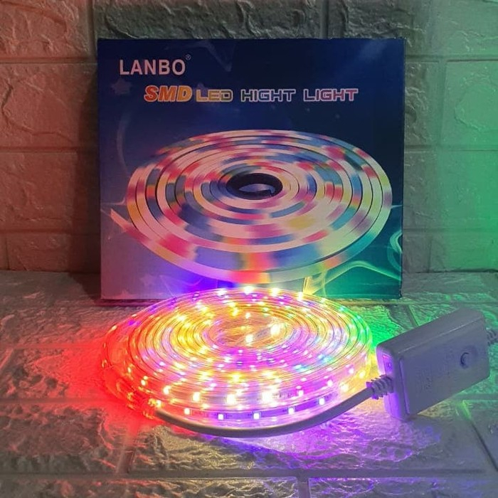 LAMPU LED STRIP SELANG WARNA WARNI OUTDOOR LED STRIP RGB LAMPU HIAS SMD 10 Meter SMD Lanbo