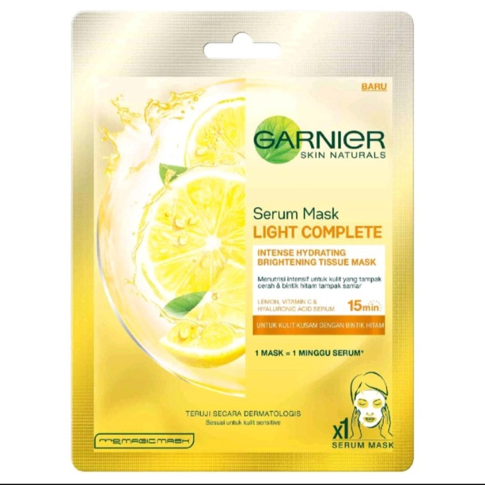 GARNIER FACE MASK SERUM LIGHTENING COMPLETE 28GR SERUM MASKER WAJAH