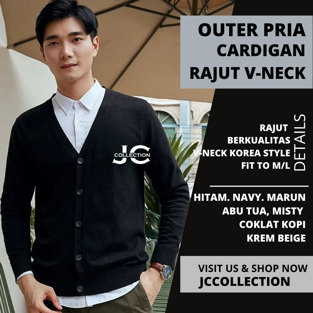 Cardigan Pria Rajut Premium Combed Riko  - JCCollections