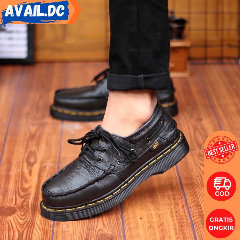 sepatu pria kulit semi boot pendek kerja kantor sepatu cowok kasual boots