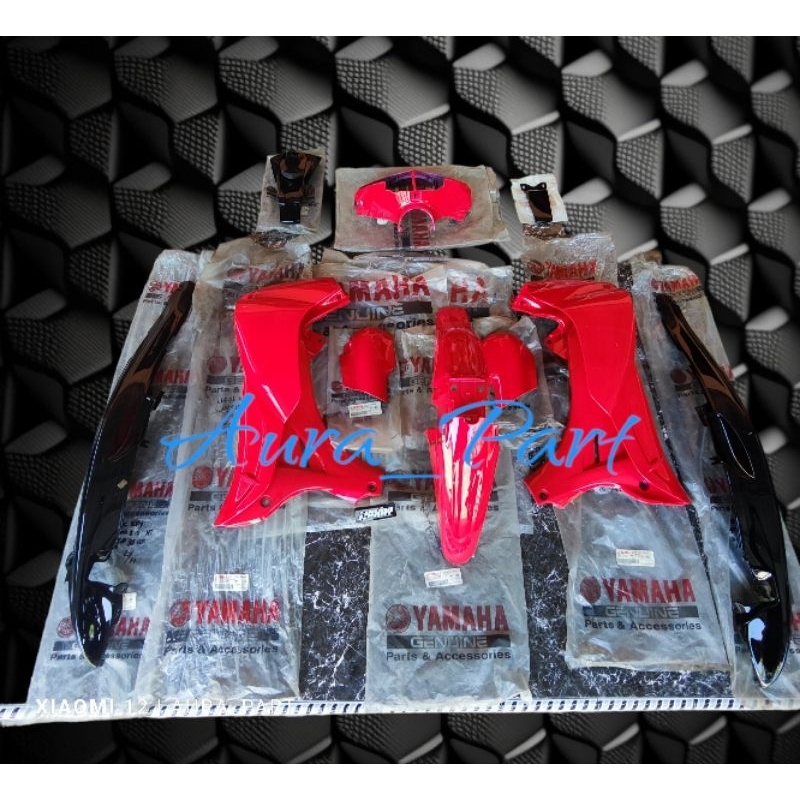cover bodi body set Jupiter z merah hitam original