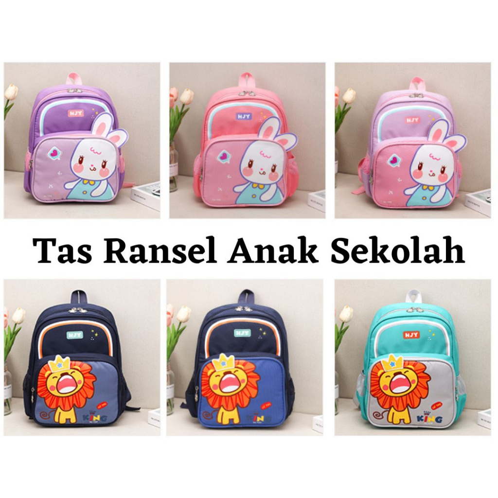 Tas Ransel Sekolah Anak PAUD / TK / PG Backpack karakter lucu Keren Motif Cewek Cowok