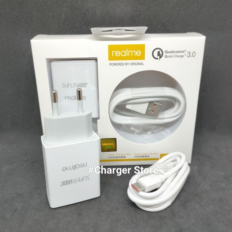 Charger Realme 20W 4A Type C SUPER VOOC DART FAST CHARGING ORIGINAL Realme 5 Pro Realme 6 Realme 6 Pro Realme C17 Realme C25 Realme Narzo Narzo 10 Narzo 20 Realme XT Realme X2 Pro